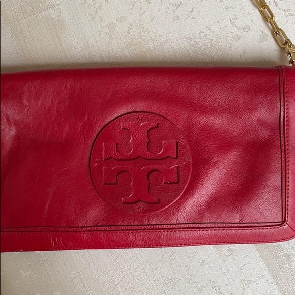 Red leather Tory Burch purse - Picture 1 of 6